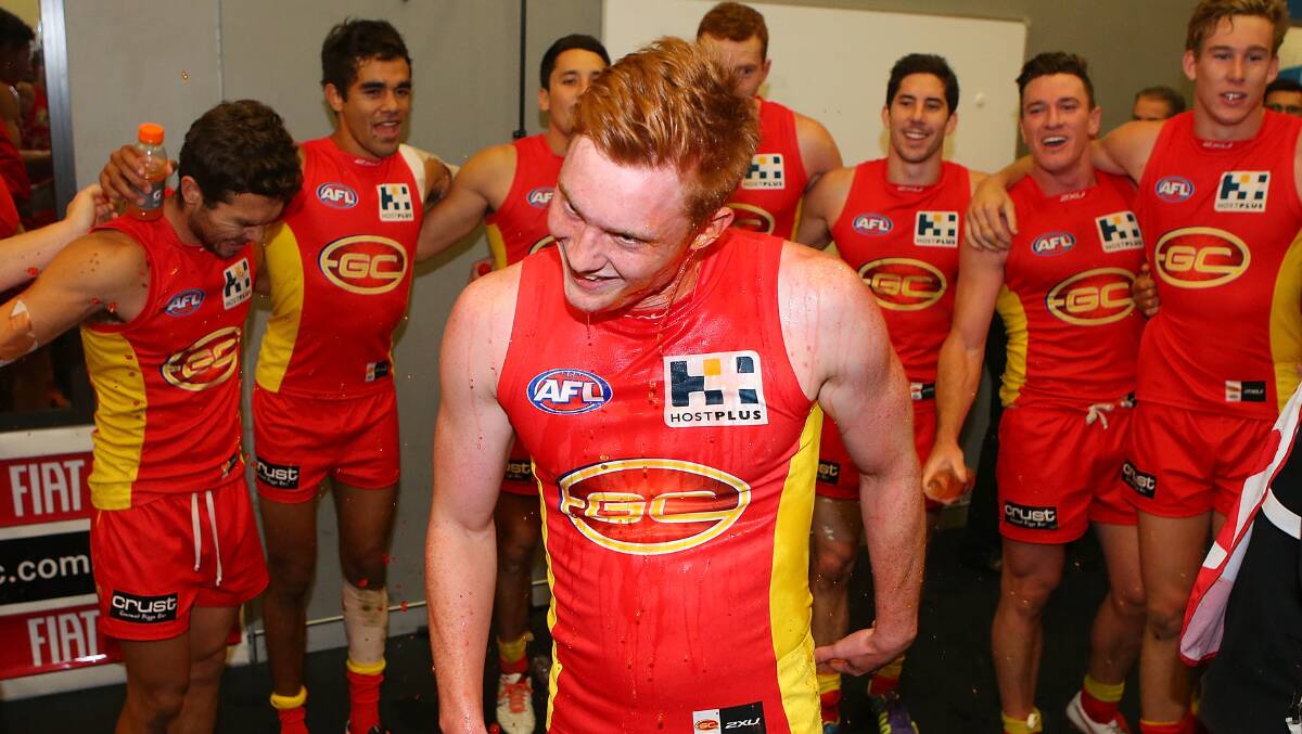 Louis Herbert pictured on debut for Gold Coast Suns. Picture: Getty Images