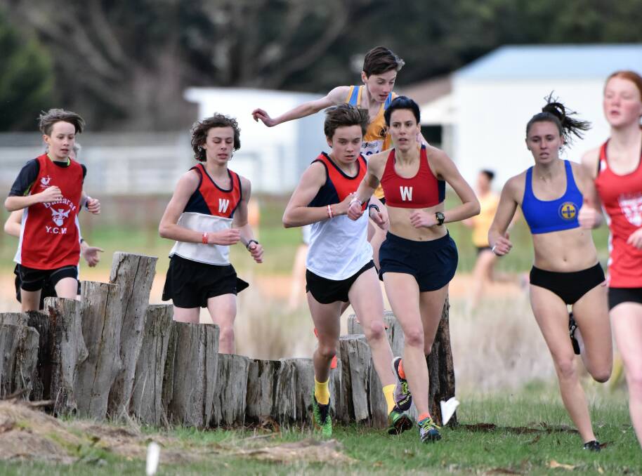 ON THE FLY: Runners tackle an obstacle one a new Smythesdale circuit.
