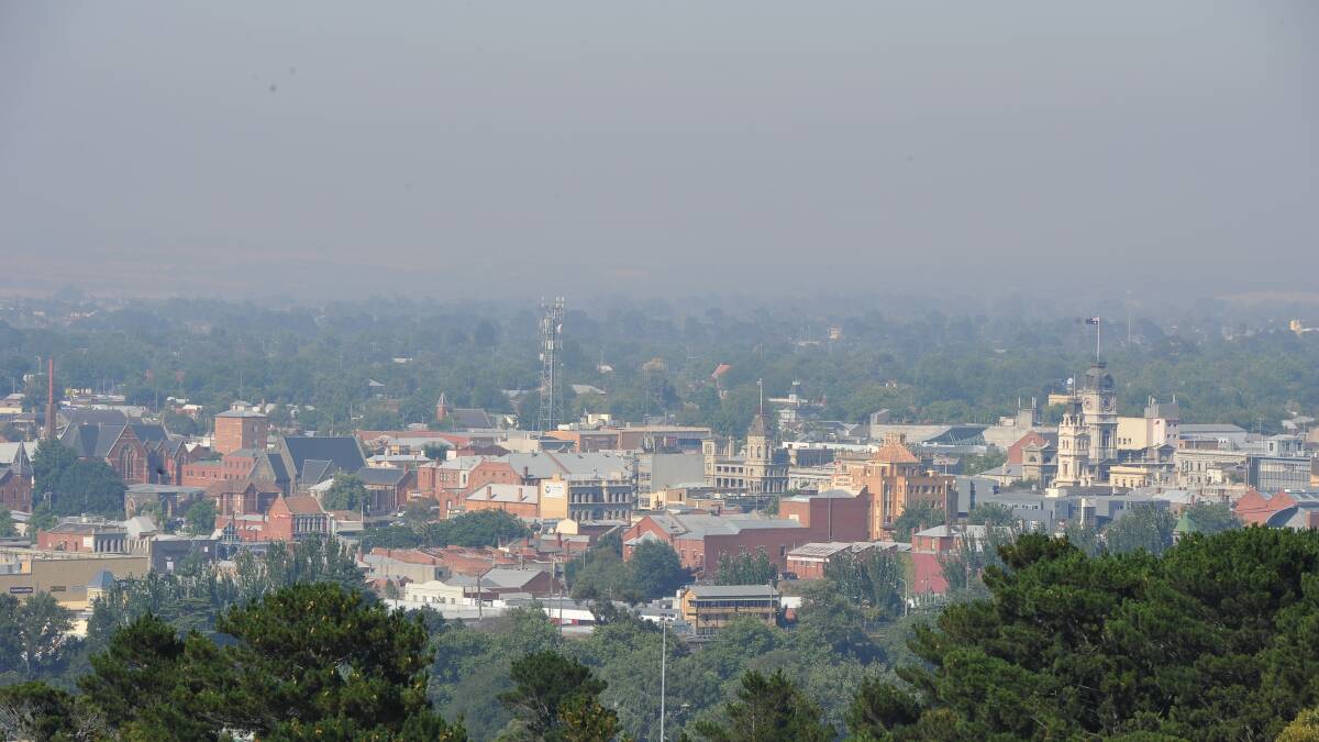 Smoke over Ballarat earlier this week