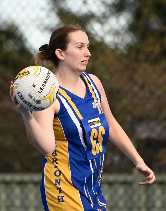 Learmonth goalshooter Emily Findlay proved a match-winner against Daylesford in the CHNL A grade competition at Learmonth on Saturday. Picture by Adam Trafford.