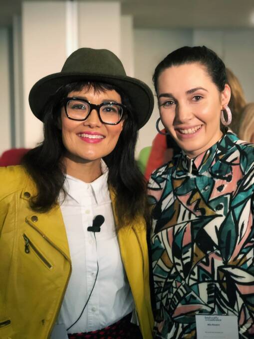 SUPPORT: The author, Mia Rovere (right), with television and radio presenter Yumi Stynes. Picture: SUPPLIED