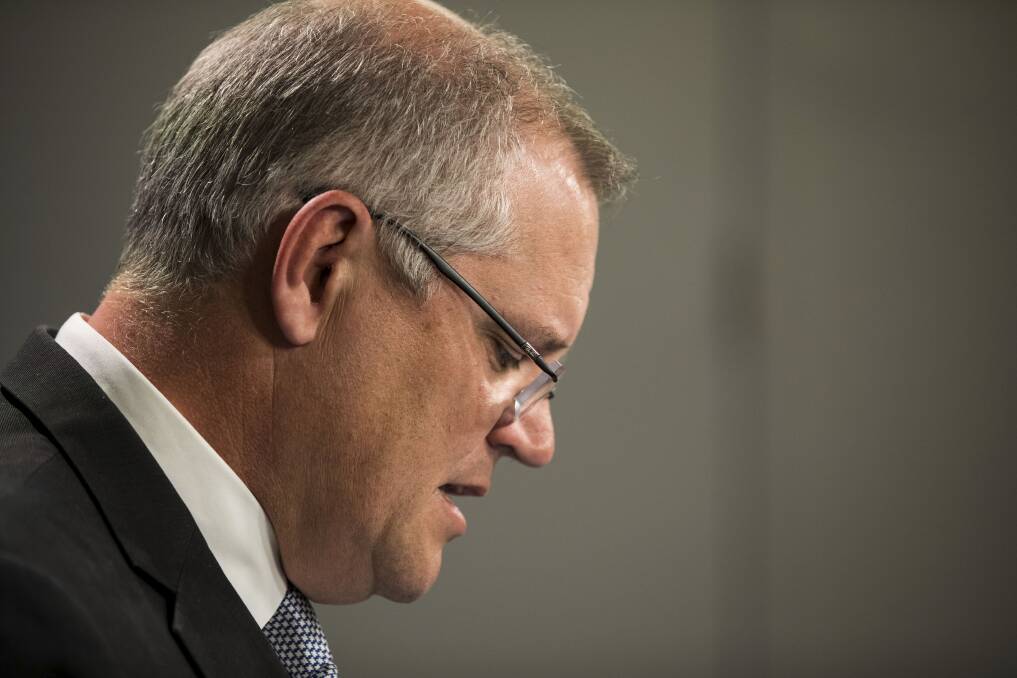 OUT OF STEP: There is a disconnect between Scott Morrison's espoused beliefs and his actions. Picture: AAP Image/Ben Rushton