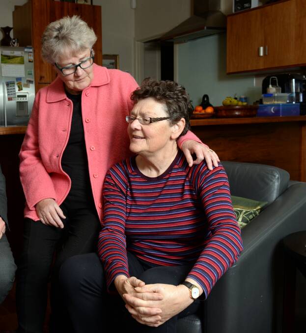 GRATEFUL: Anne Tudor, pictured with Edie Mayhew, says Ballarat is well on its way to becoming a dementia-friendly city.