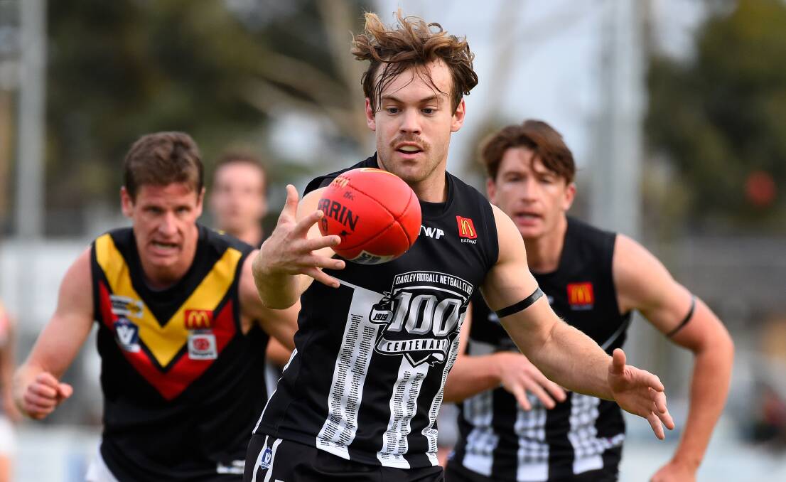 FOCUS: Darley's Harley Inglis drags the ball in during the 2019 season. Picture: Adam Trafford