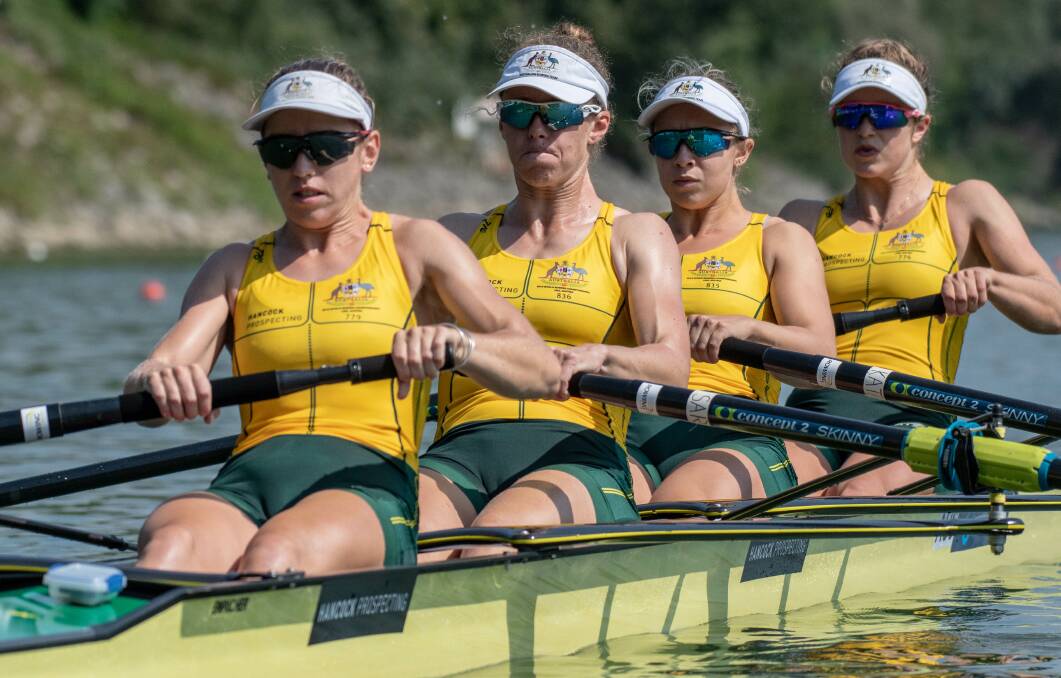 Stephan in action for at the world championships. Picture: Rowing Australia