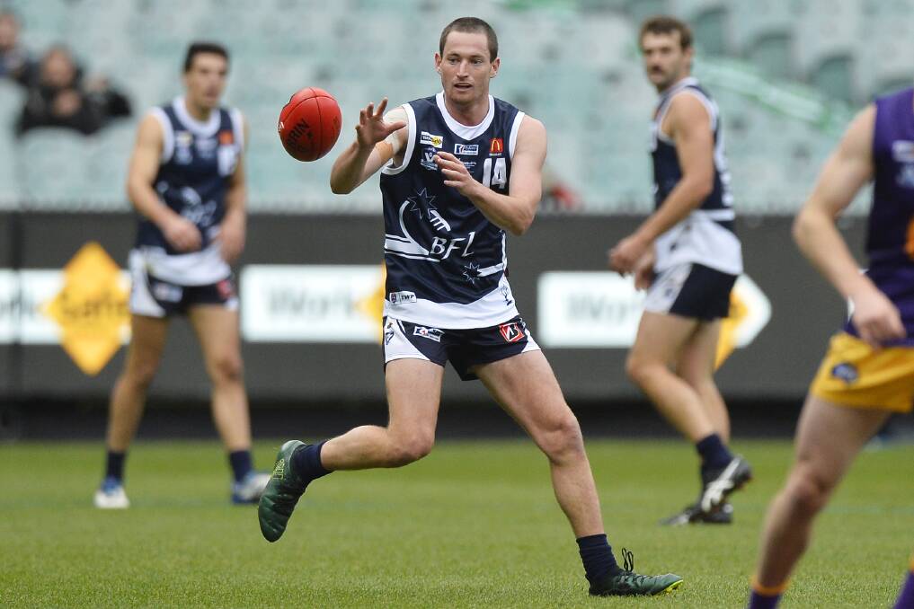 Lachlan Cassidy in action for the BFNL's interleague side in 2018.