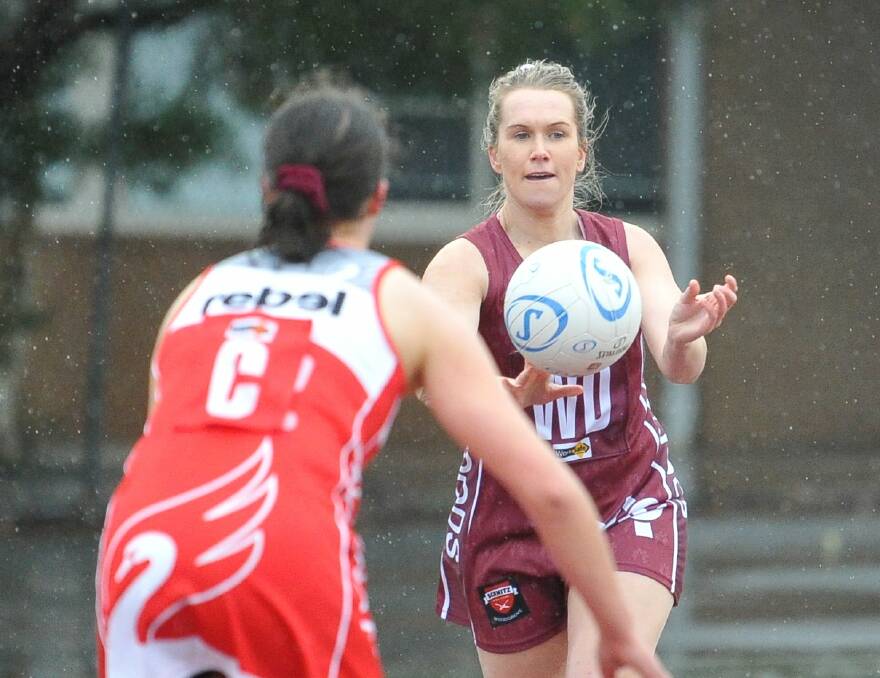 Jessica Bartlett weathers the conditions during the 2019 season. PIcture: Lachlan Bence