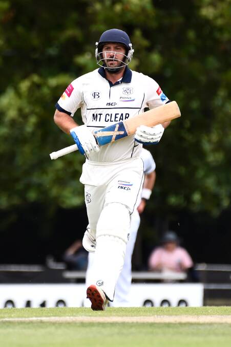 Mt Clear posted an innings-savings 99 on the first day of his side's Ballarat Cricket Association clash with Golden Point. Picture by Adam Trafford.