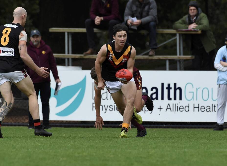 Max Eastmure in action for Bacchus Marsh. Picture: Lachlan Bence