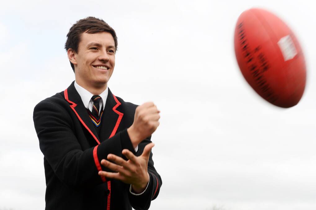 Hugh McCluggage during his Ballarat Clarendon College days. Picture: Kate Healy
