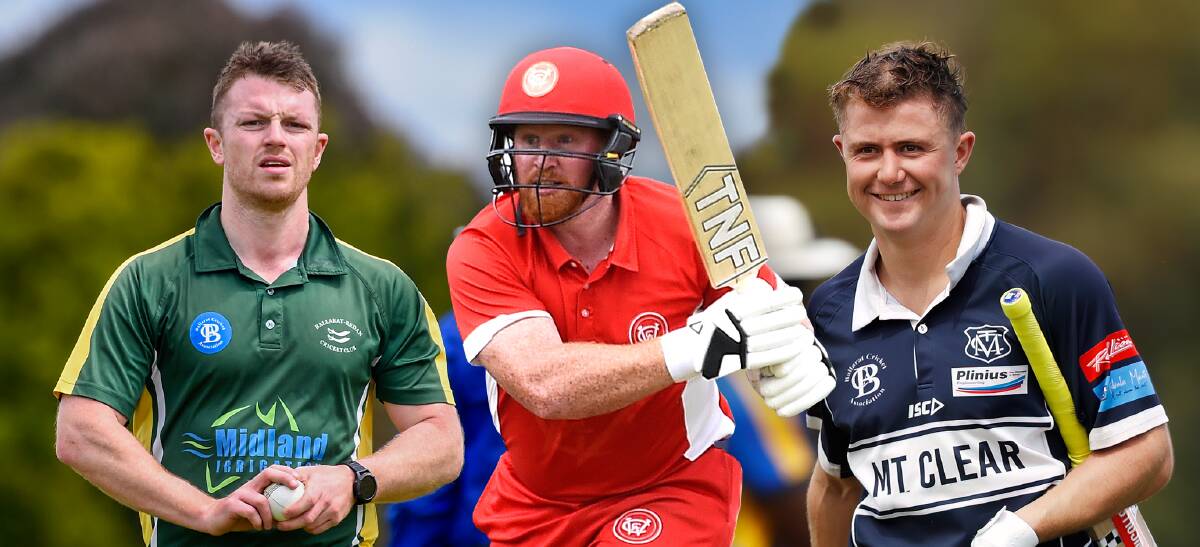 Ballarat-Redan's Nathan Patrikeos, Wendouree's Heath Pyke and Mt Clear's Tom Le Lievre will represent the BCA. Pictures by Adam Trafford and Dylan Burns.