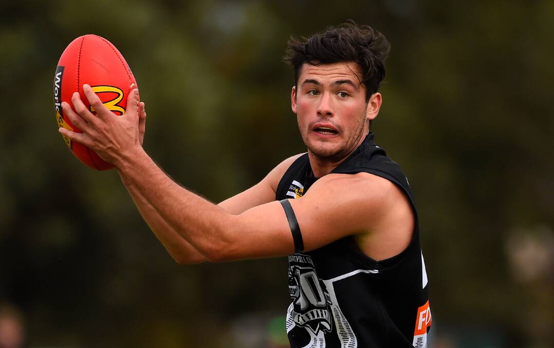 Jackson Carrick looks for an option during the 2019 season. Picture: Adam Trafford