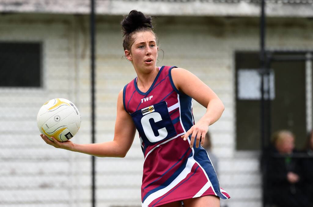 Narelle Perkins, pictured playing for Ballan in 2019, has jumped on board as Sebastopol's co-coach. Picture: Adam Trafford
