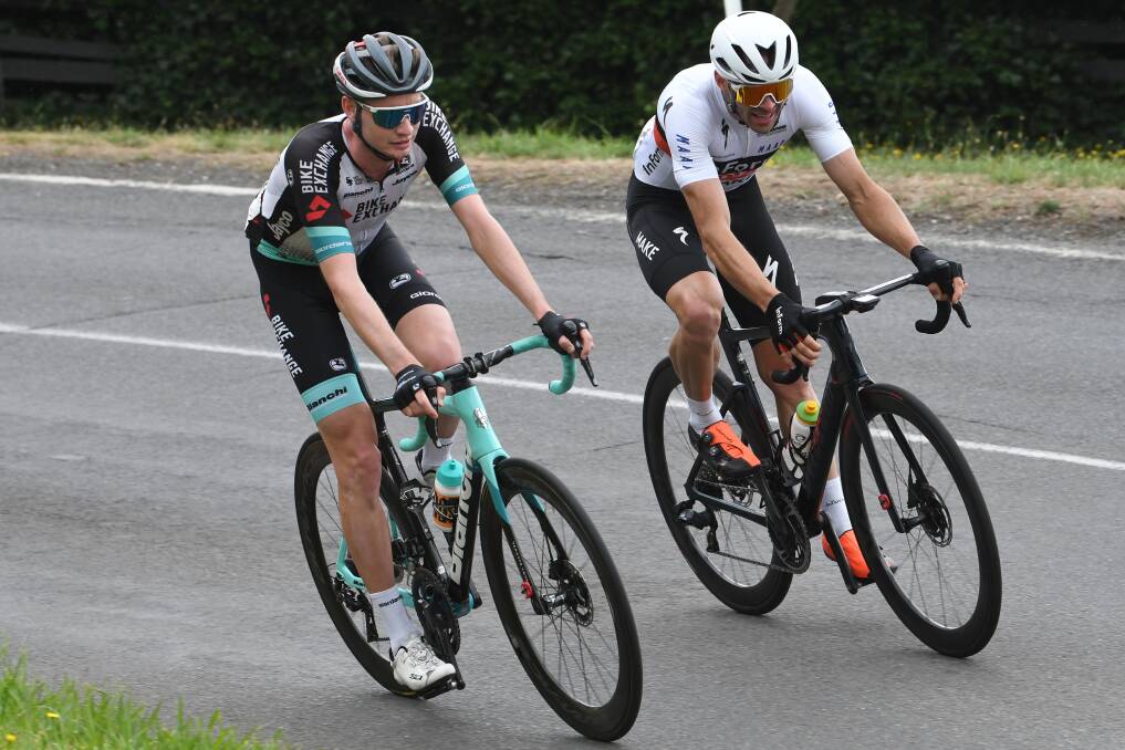 Lucas Hamilton (left) in action at the RoadNats in Ballarat earlier this year. Picture: Kate Healy