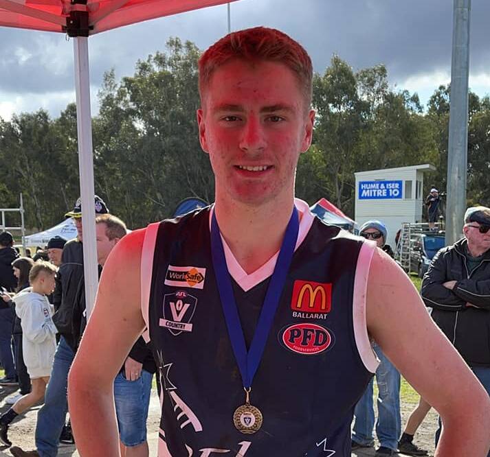 Joel Freeman kicked 11 goals in a best-on-ground performance for the BFNL's under 16 team. Picture: Supplied