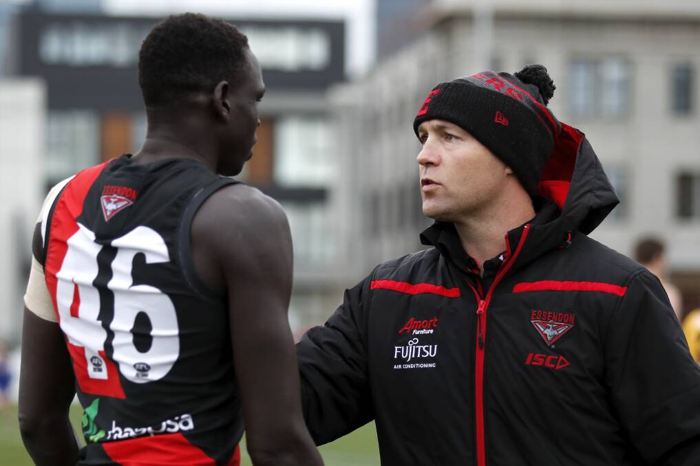 BOOST: BFNL Hall of Famer and new Darley coach Dan Jordan during his time as Essendon's VFL coach. Picture: Getty Images