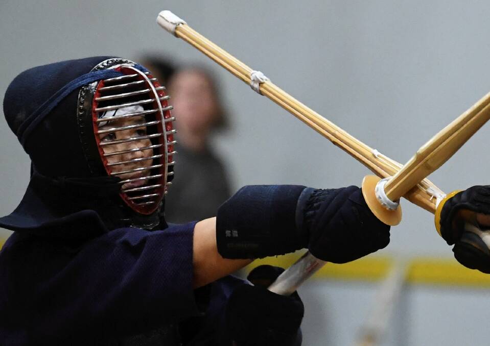 FOCUS: Competitiors in action at a kendo event in Ballarat. 
