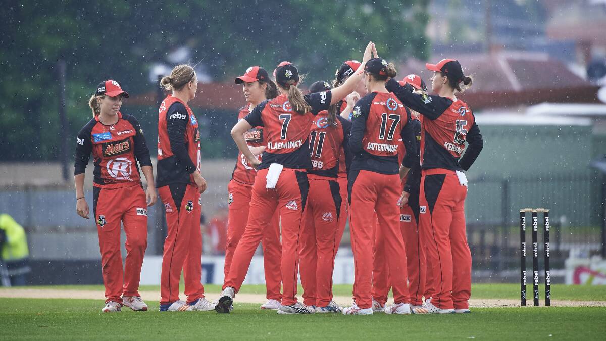 The Renegades in action during 2018's rain-affected match at Eastern Oval.