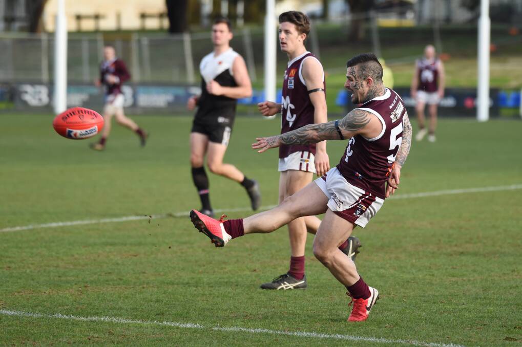 Kevin Klix kicked four goals for Melton. Picture: Kate Healy