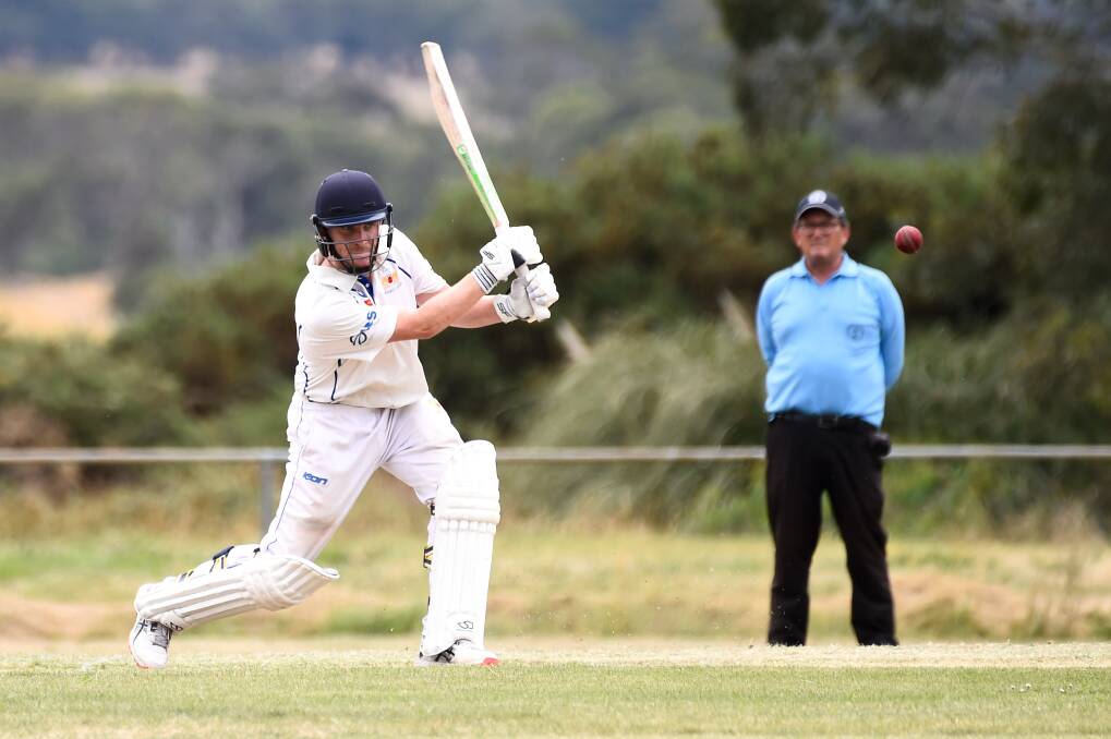 Harry Killoran drives en route to his century in Darley's win over Naps-Sebas. Picture by Adam Trafford.