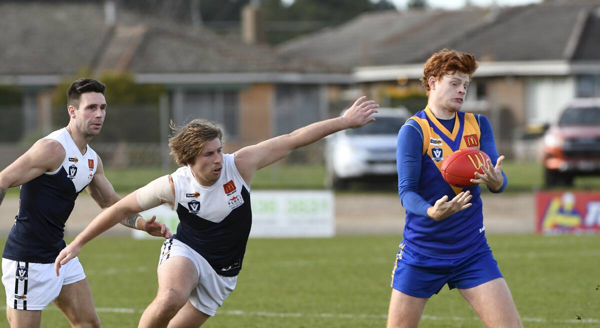 Sebastopol's Connor O'Shea in last year's win over Melton South. Picture: Lachlan Bence