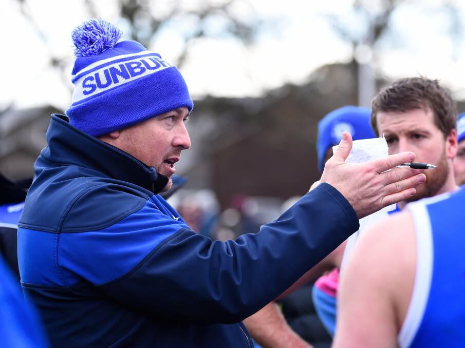 AT THE HELM: Travis Hodgson has committed to another two seasons as Sunbury coach. Picture: Adam Trafford