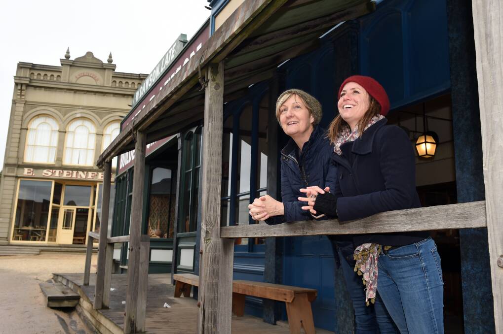 RESEARCH: Writer Anne Kenney and La Trobe historian and author Clare Wright visit Sovereign Hill to give Ms Kenney a feel for goldrush-era Ballarat before writing the script for The Forgotten Rebels of Eureka. Picture: Kate Healy
