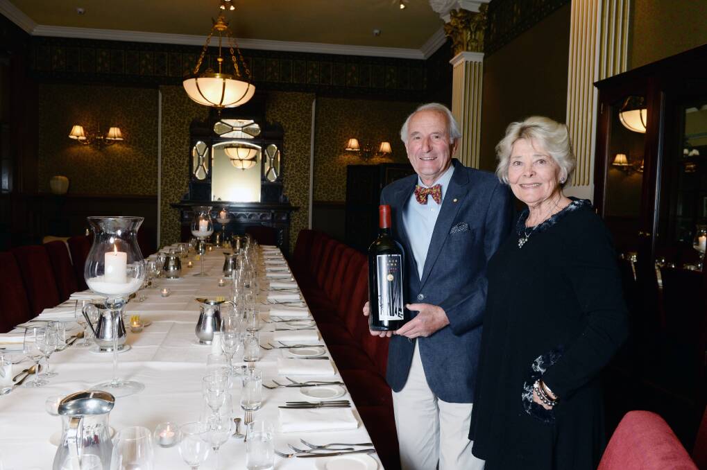 FINALE: Luigi and Athalie Bazzani at Craig's Royal Hotel before the second End of an Era Warrenmang Wine Dinner on Saturday night. Picture: Kate Healy