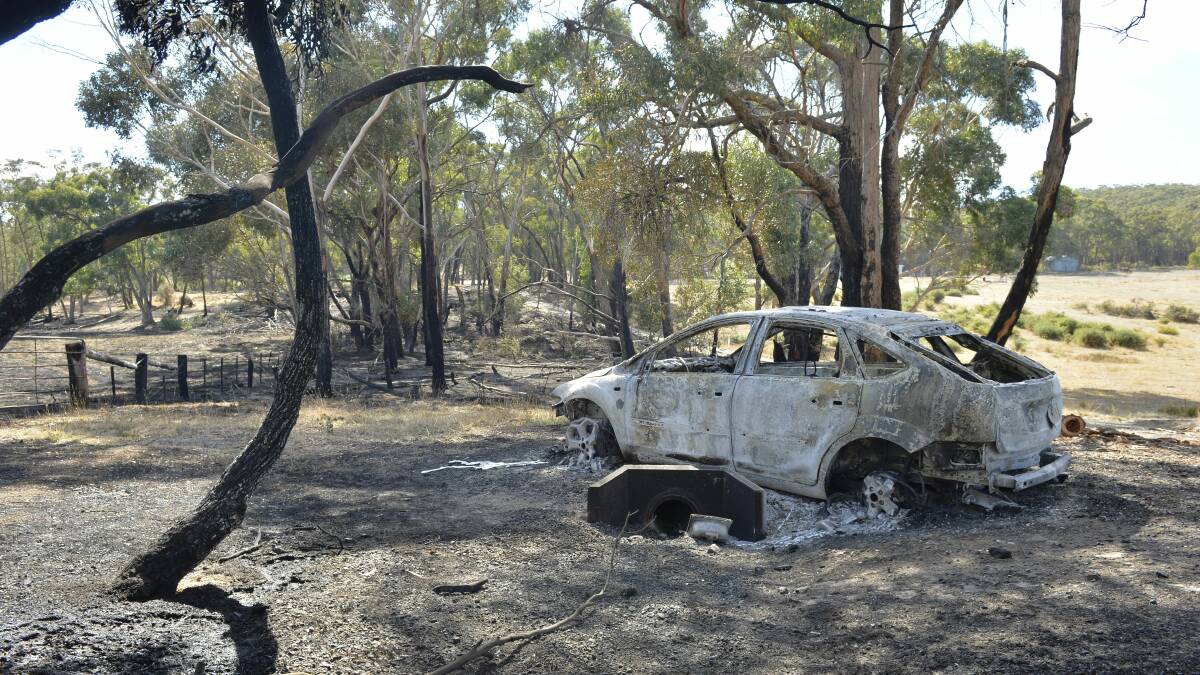 Torched stolen car ignites grass fire at Invermay