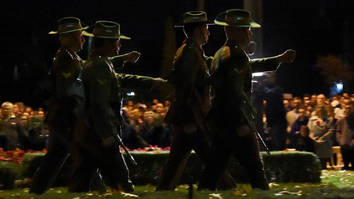 Anzac Day dawn service 2018. Picture: Lachlan Bence