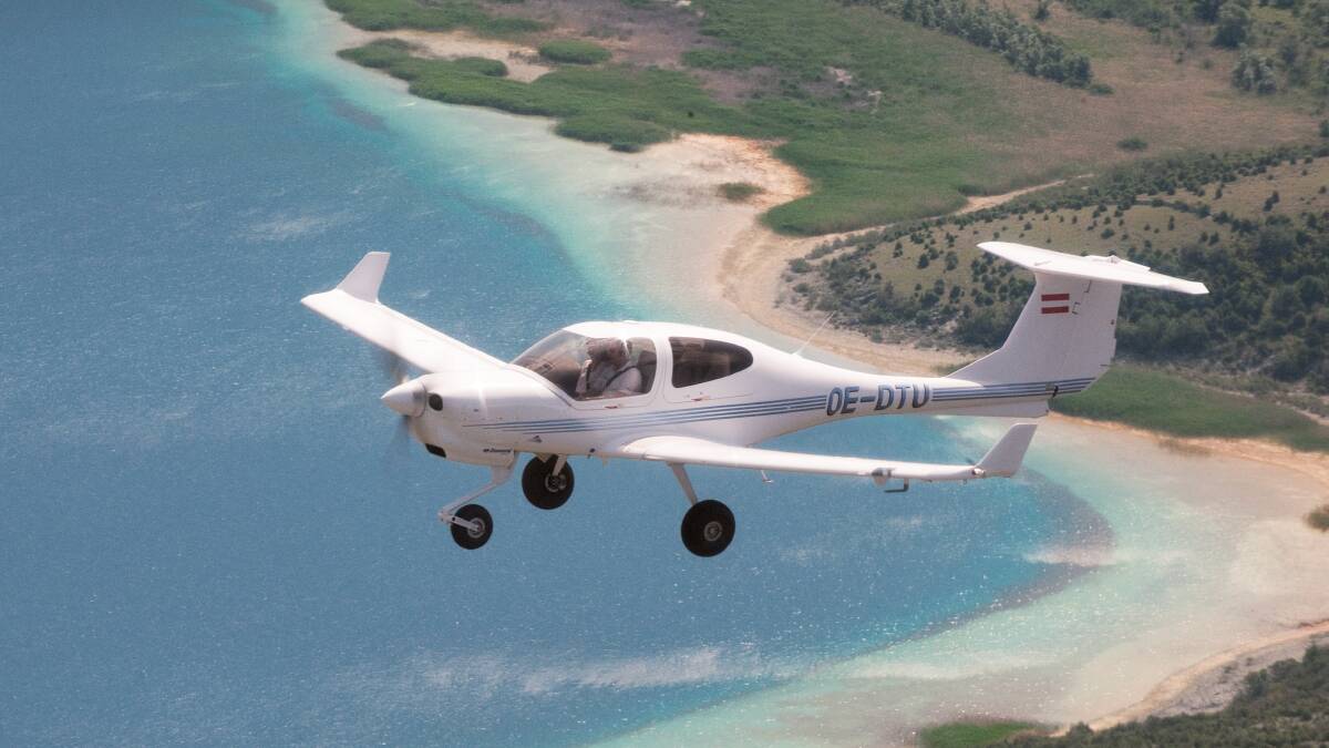 A Diamond DA40 similar to the one Jamie will fly
