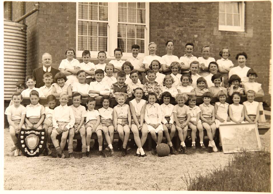 SCHOOL PHOTO: Newlyn Primary School 1959. Fifth from the left on the bottom row is Roger, Sophie's grandfather and Kain's father. 