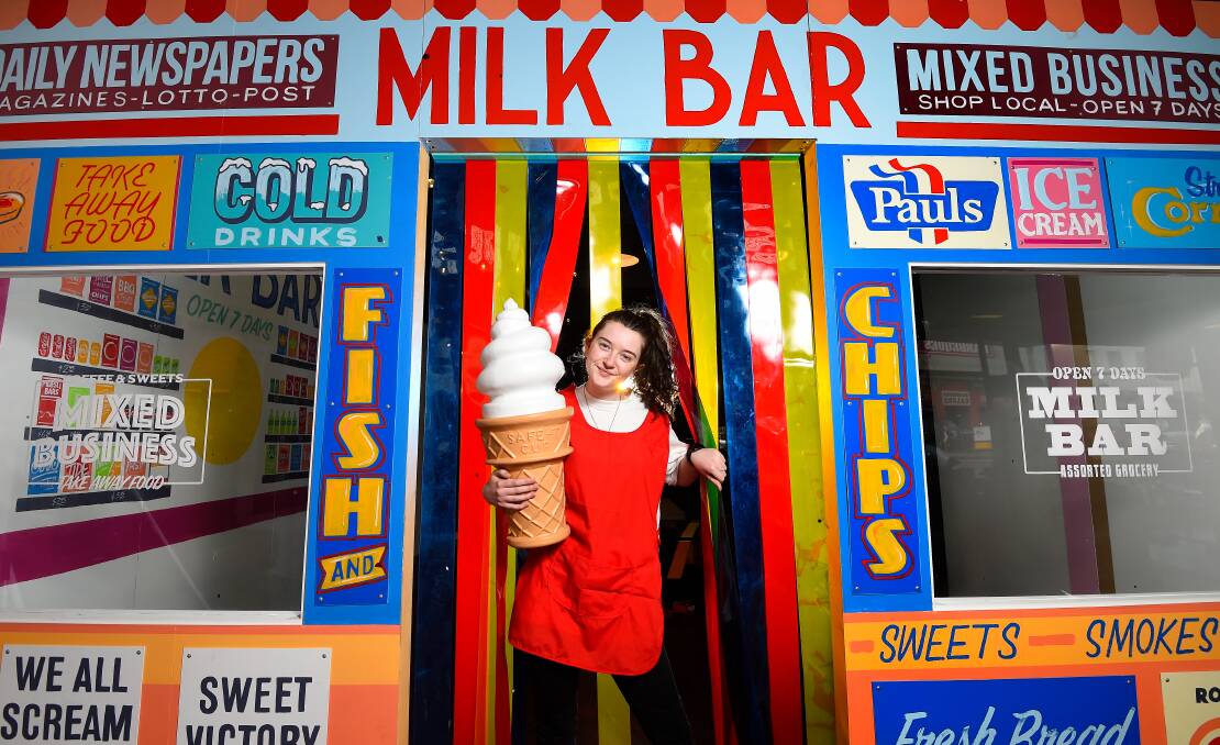 MEMORIES: Lucy Abbey takes a break from setting up the Milk Bar & Co event at Housey Housey, part of Heritage Weekend and Plate Up Ballarat. Picture: Adam Trafford