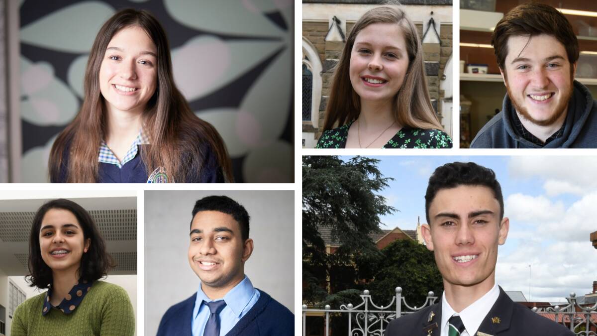 TOP SCORERS: Some of Ballarat's most talented students, who were named as dux of their school after the release of VCE ATAR scores on Friday.