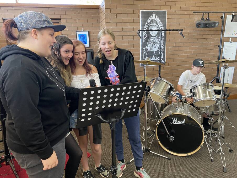 SONG: Ballarat Specialist School music students Jasmine, Tahlia, Tiara, Bec and Charlie performed a tune at the launch of Royal South Street's 2021 program in March.