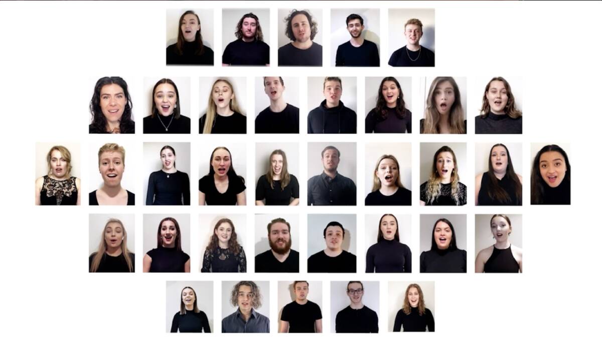 SONG: Federation University's Third Year Graduating Music Theatre Company perform Songs from the Other Side - a new work capturing the impact of COVID-19 times on young people - in an online event. Picture: supplied
