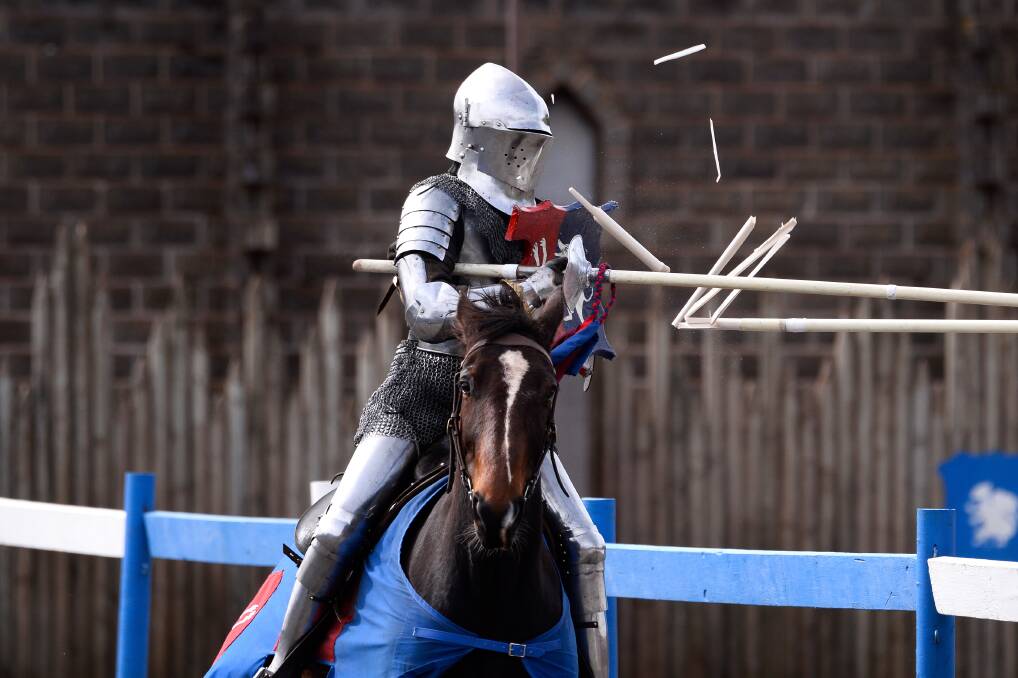 JOUST: Kryal Castle as welcomed hundreds of families since Boxing Day as they shift their summer opening hours to 2pm to 8pm to help horses, performers and visitors beat the summer heat. 
