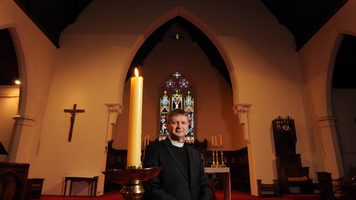 INCOMING: Father Chris Chataway when he took up the position of dean at Christ Church Cathedral in 2014. 