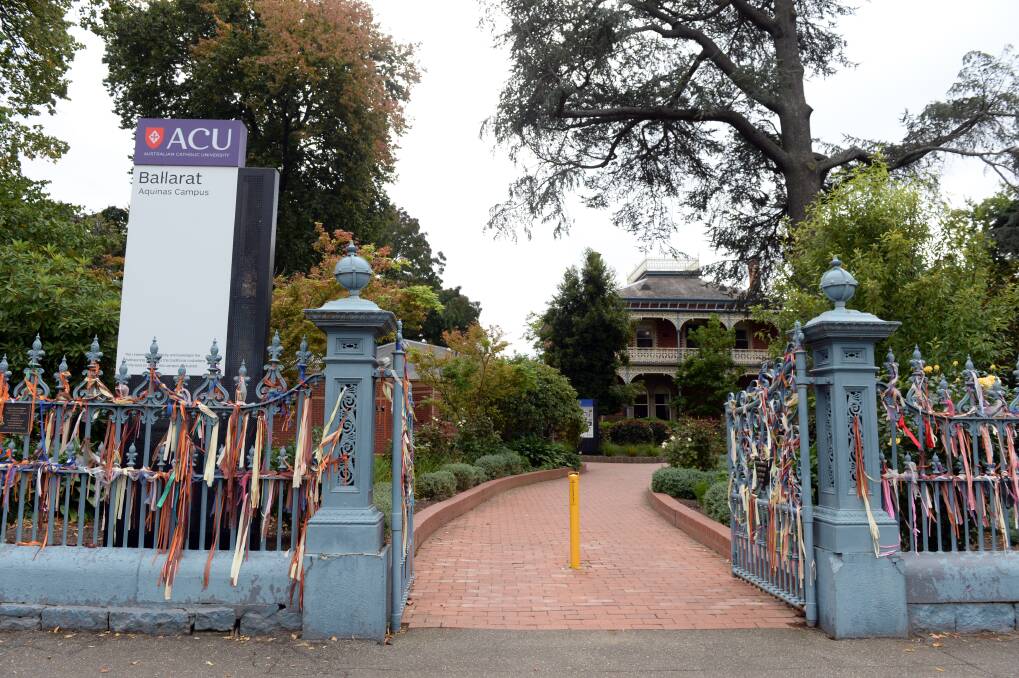 CAMPUS LIFE: About 380 new students will start their first year university studies at ACU's Aquinas Ballarat campus.