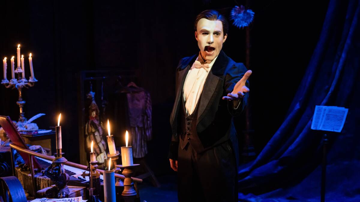 Josh Piterman as Phantom in Opera Australia's production of Phantom of the Opera. Picture by Daniel Boud
