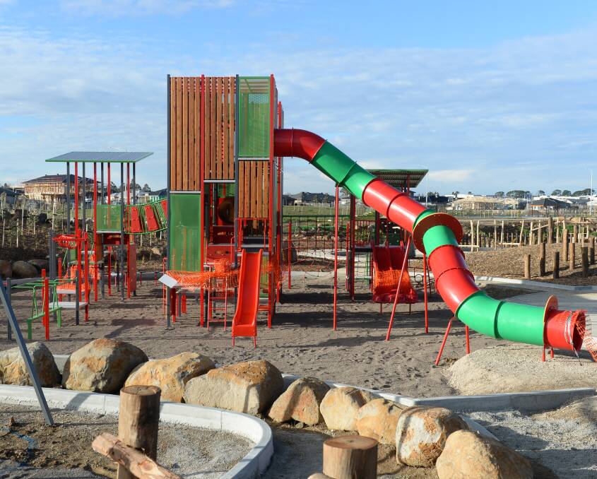 PLAYTIME: The new playground at Lucas where children can run, climb and test themselves while having fun with family and friends. Picture: Kate Healy