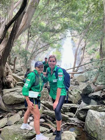 Sue O'Neill and Alisha Griffiths in North Queensland as part of the Adventure All Stars Legends filming. Picture supplied