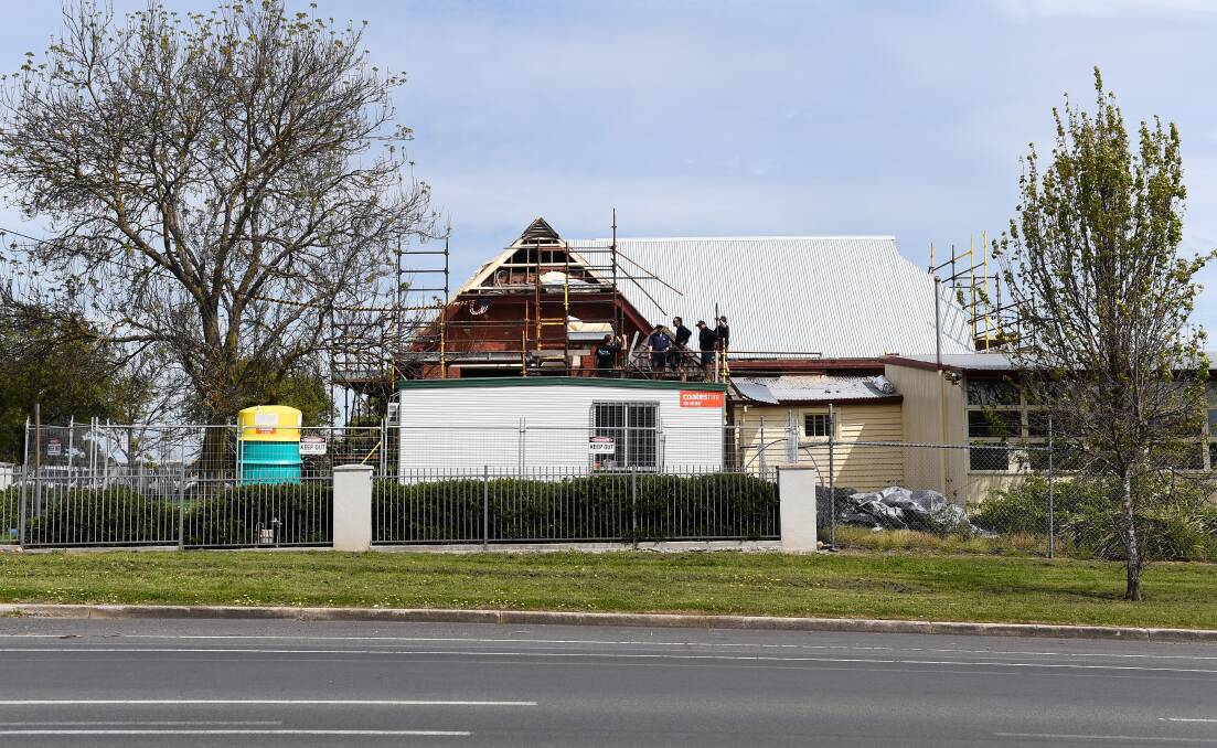 Alfredton's 'old school house' on Gillies Street South is being refurbished as a recreation centre for students living at ACU's Camillus residence. Picture by Adam Trafford