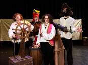 PIRATES!: Cast members Lily Oldaker, Henry Brennan, Ebony Underwood and Coby Fontana have performed seven shows of their original musical. Picture: Adam Trafford