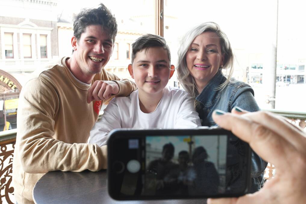 TEAM: Tim Brayshaw, Will Tasic and Angie Tasic will hold an Instagram day for Ballarat businesses among their many plans for fundraising events. Picture: Lachlan Bence