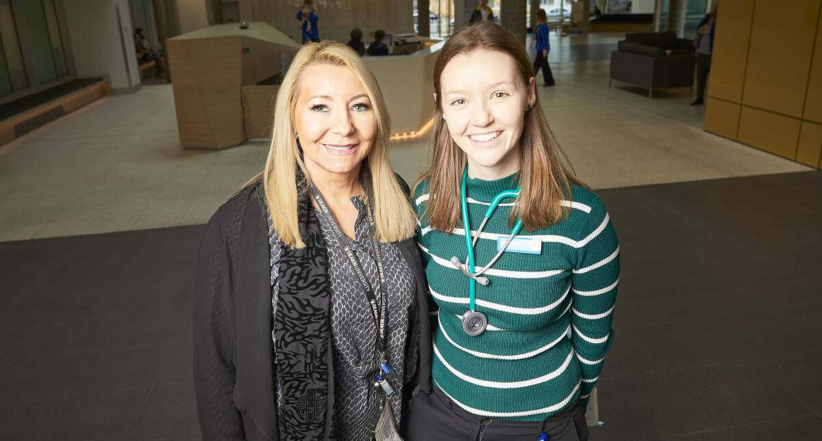 EXPO: Deakin University Medical School administrator Maxine Trembath and medical student Katherine Alford at Ballarat Health Services ahead of the community health expo next week. Picture: Luka Kauzlaric