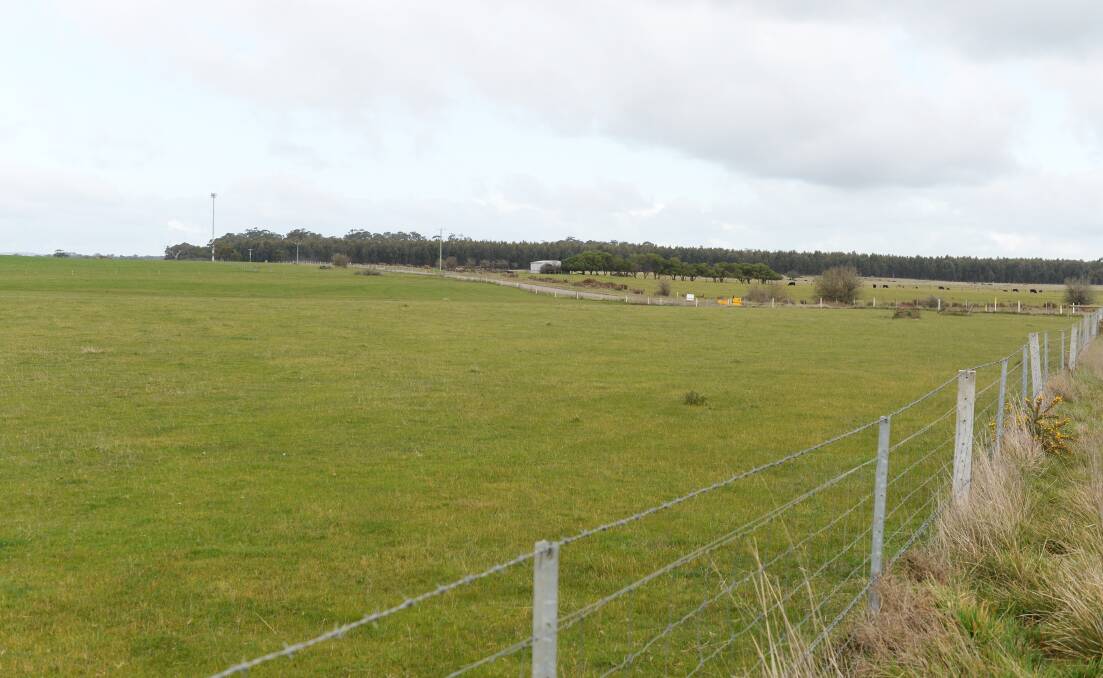 FUTURE: The parcel of farmland on the corner of Finchs and Cuthberts road in Lucas that will one day become a second campus of Loreto College. Picture: Kate Healy