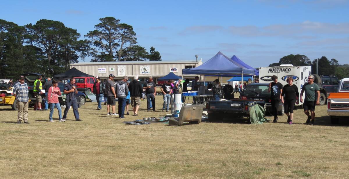 PARTS: Visitors scour stalls for interesting parts at the 2018 Snake Valley Swap Meet. Picture: supplied