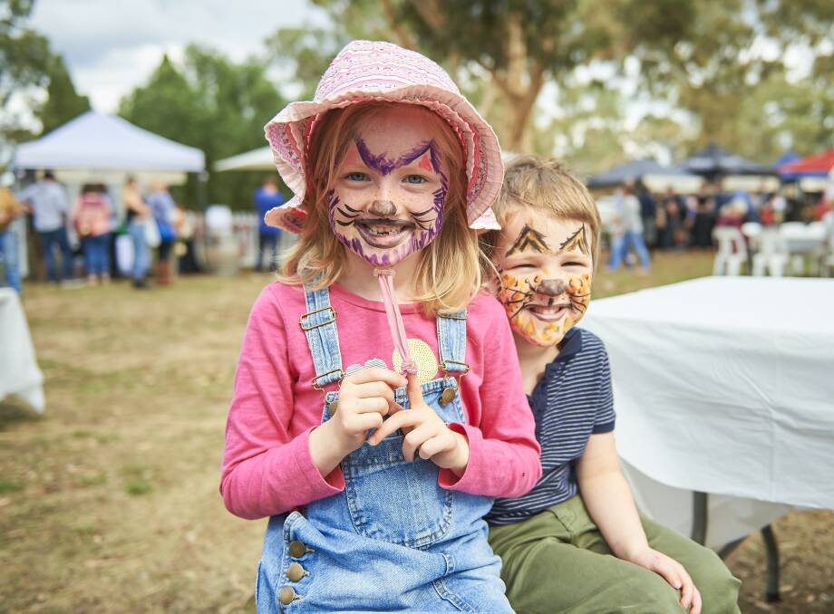 FACE PAINT: Family fun at the Pyrenees Unearthed food and wine festival at Avoca.