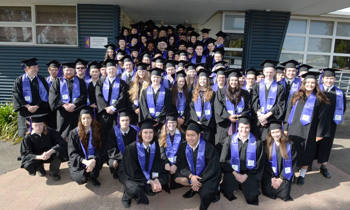GROWTH: These 80 year 12 students graduated from Phoenix P-12 College last week, and taking their place will be more than 200 year seven students next year. Picture: Kate Healy